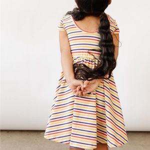 Alice + Ames Ekko Stripe summer sleeve ballet dress, size 5